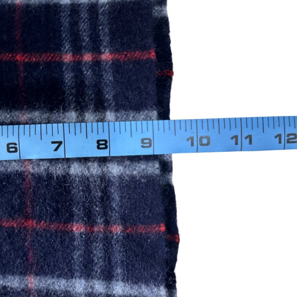 Burberry Classic Check Scarf Black 100% Lambswool Unisex Scarf Made In England - Picture 7 of 7